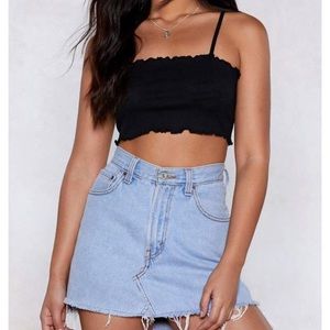 Nasty Gal Black Crop Top
